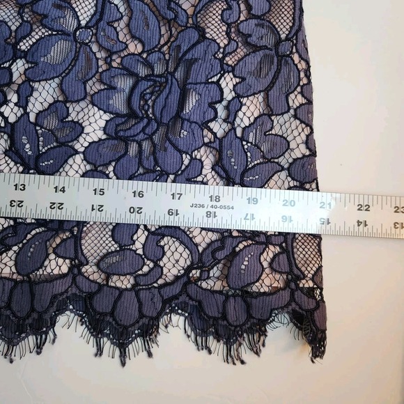 Eliza J Womens Lace Tulip Cocktail Dress Size 6 Grey/Purple Fit Flare Whimsigoth - Picture 11 of 16